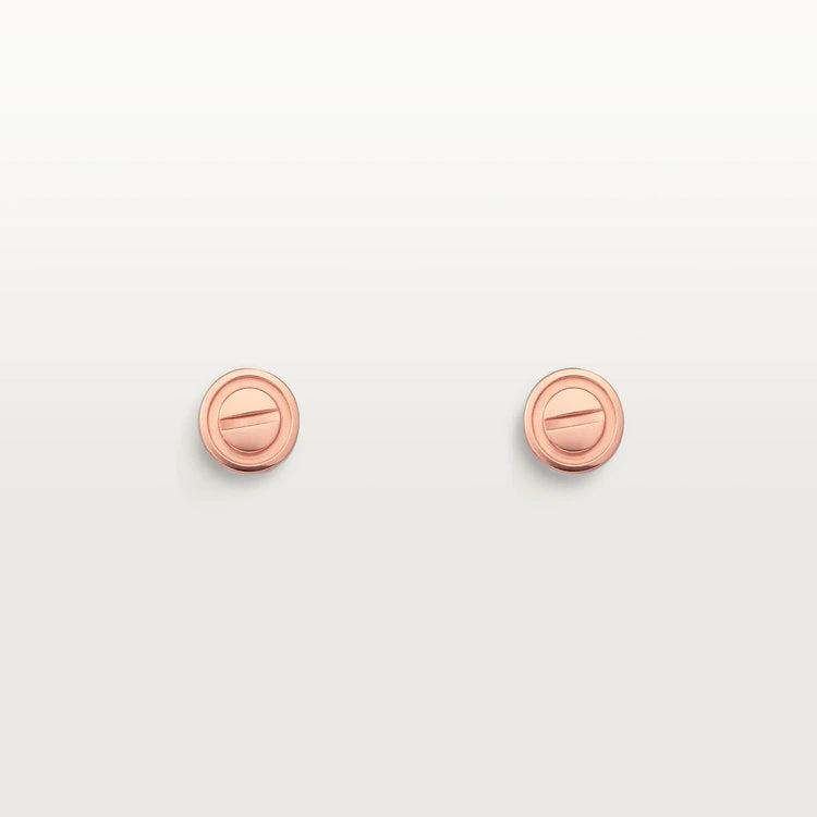 [Luna Brilliance]LOVE EARRINGS PINK GOLD 10MM