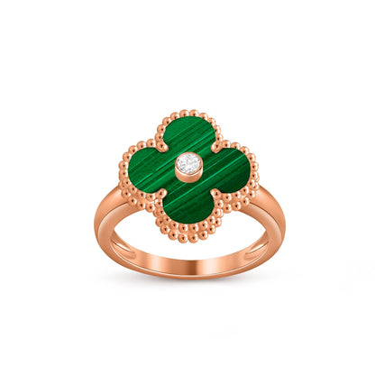 [LUXE]CLOVER DIAMOND RING ROSE GOLD COLLECTION