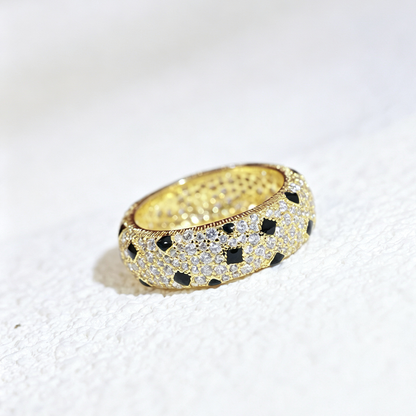 [Luna Brilliance]PANTHERE SPOTTED FULL DIAMOND RING