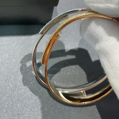 [Luna Brilliance]Move Noa Rose Gold Pavé Diamond Bangle Bracelet