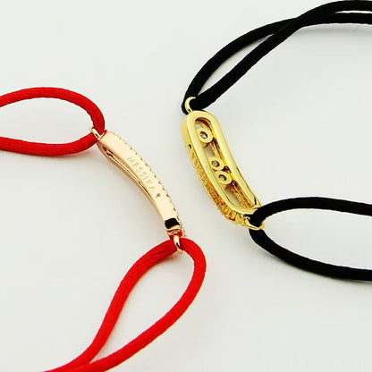 [Luna Brilliance]Messika Care(s) pink cord pavé bracelet