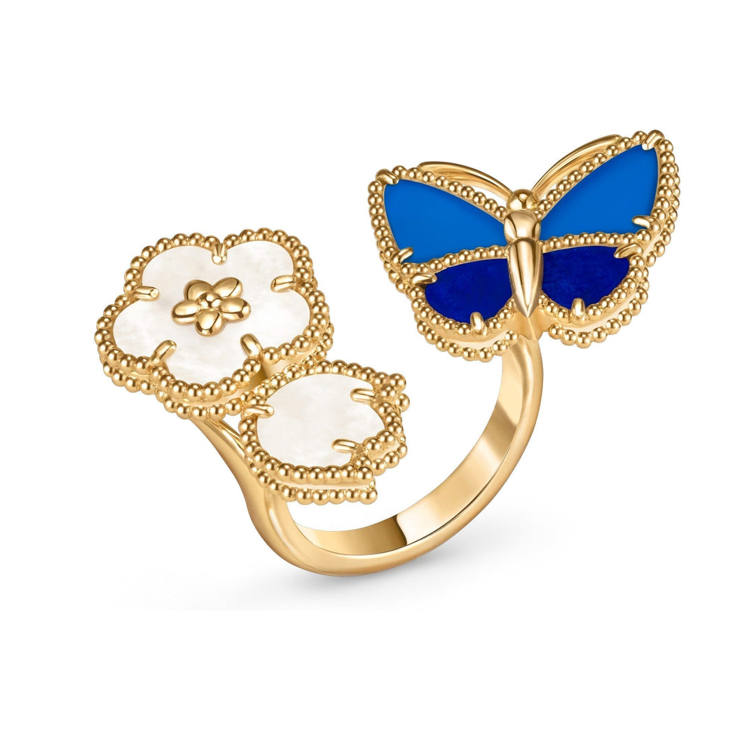 [LUXE]LUCKY SPRING BUTTERFLY OPEN-FACE RINGS
