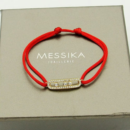 [Luna Brilliance]Messika Care(s) pink cord pavé bracelet