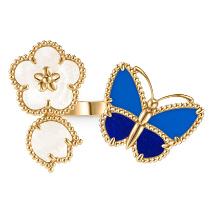 [Luna Brilliance]LUCKY SPRING BUTTERFLY OPEN-FACE RINGS