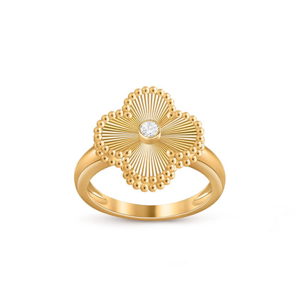 [Luna Brilliance]CLOVER DIAMOND RING GOLD COLLECTION