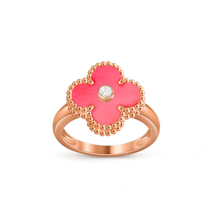 [LUXE]CLOVER DIAMOND RING ROSE GOLD COLLECTION