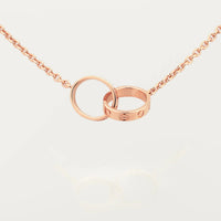 [Luna Brilliance]LOVE DOUBLE RING NECKLACE
