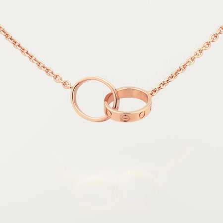 [Luna Brilliance]LOVE DOUBLE RING NECKLACE