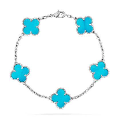 [Luna Brilliance]CLOVER 5 MOTIF TURQUOISE BRACELET COLLECTION