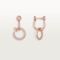 [Luna Brilliance]JUSTE FULL DIAMOND DOUBLE EARRINGS