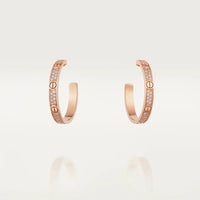 [Luna Brilliance]LOVE EARRINGS 3.6MM DIAMOND PAVED