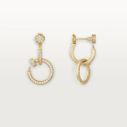 [Luna Brilliance]JUSTE FULL DIAMOND DOUBLE EARRINGS
