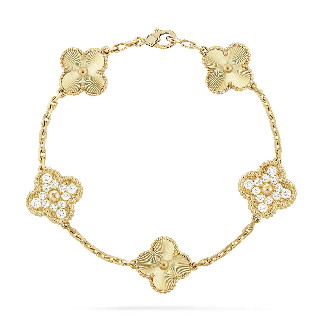 [Luna Brilliance]CLOVER 5 MOTIF LASER BRACELET COLLECTION