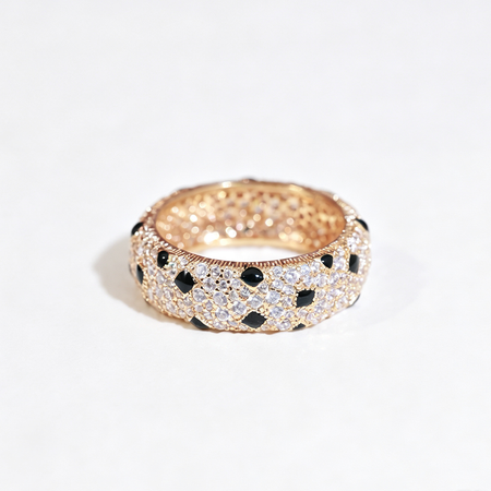 [Luna Brilliance]PANTHERE SPOTTED FULL DIAMOND RING