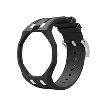 Oak Pop Exclusive Black And White Silicone Strap