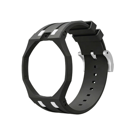 Oak Pop Exclusive Black And White Silicone Strap