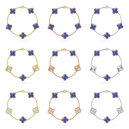 [Luna Brilliance]CLOVER 5 MOTIF BLUE VEINS BRACELET COLLECTION