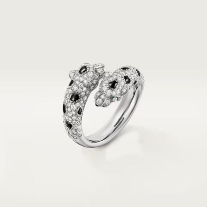 [Luna Brilliance]PANTHERE DOUBLE HEADED FULL DIAMOND  RING