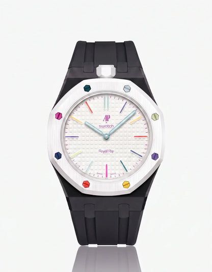 Silicone Strap & Case  Royal Pop Huit Blanc(Customize  Colors)