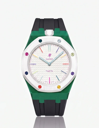 Silicone Strap & Case  Royal Pop Huit Blanc(Customize  Colors)