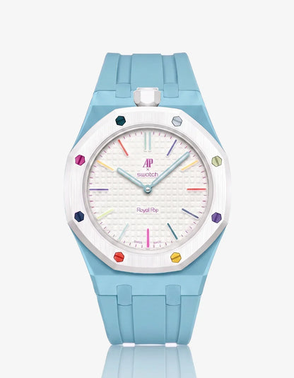 Silicone Strap & Case  Royal Pop Huit Blanc(Customize  Colors)