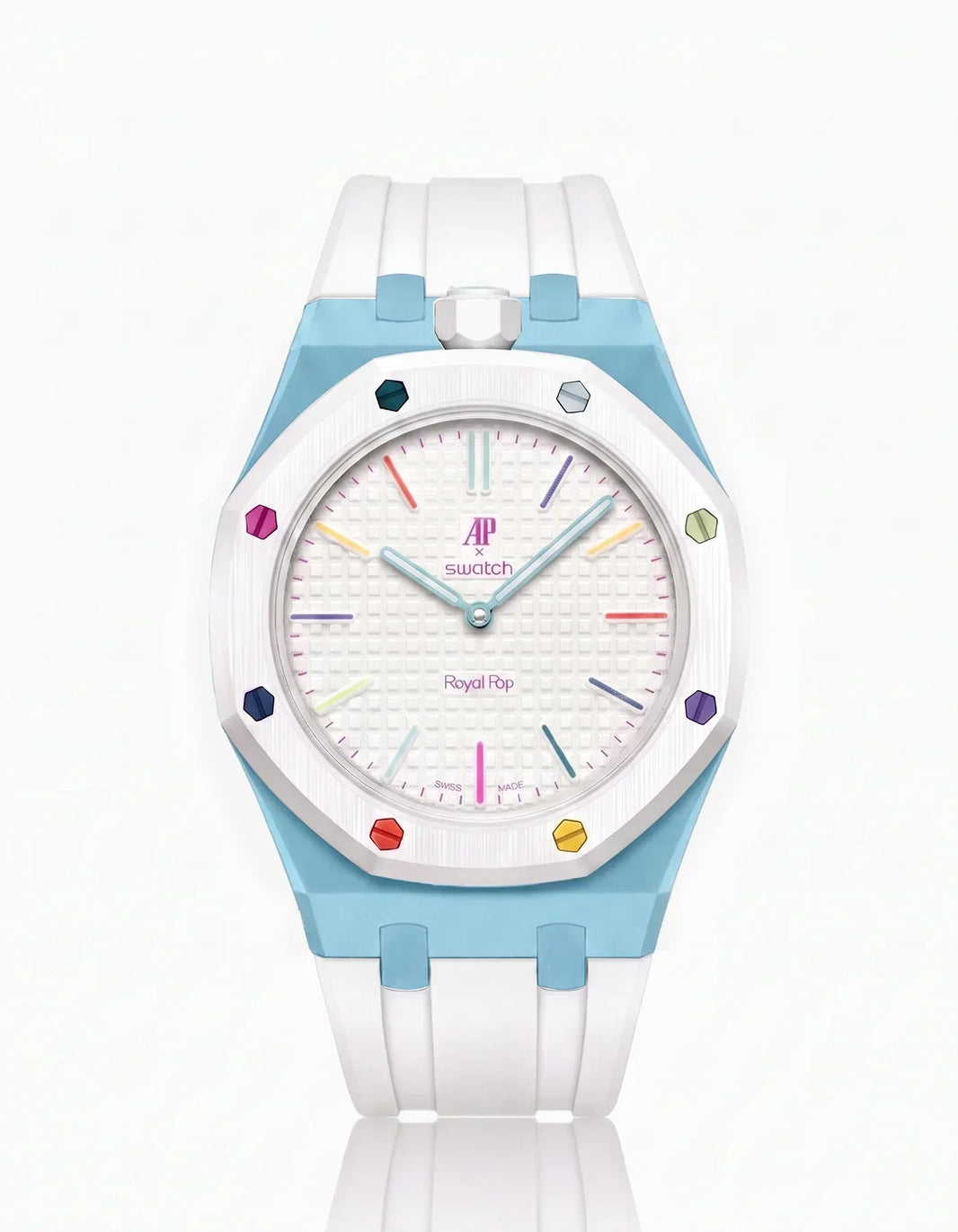 Silicone Strap & Case  Royal Pop Huit Blanc(Customize  Colors)