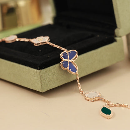 [Luna Brilliance]LUCKY SPRING BUTTERFLY 5 MOTIF BRACELET