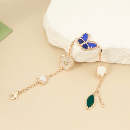 [Luna Brilliance]LUCKY SPRING BUTTERFLY 5 MOTIF BRACELET