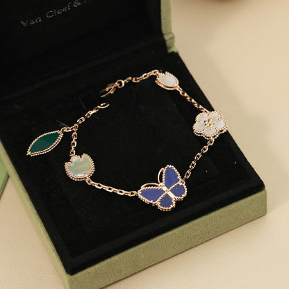 [Luna Brilliance]LUCKY SPRING BUTTERFLY 5 MOTIF BRACELET
