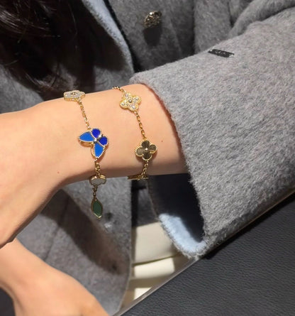 [Luna Brilliance]LUCKY SPRING BUTTERFLY 5 MOTIF BRACELET