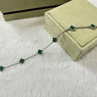 [Luna Brilliance]CLOVER 6 MOTIF MALACHITE BRACELET