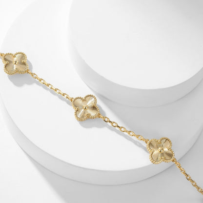 [Luna Brilliance]CLOVER 10 MOTIFS LASER NECKLACE