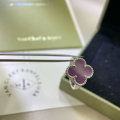 [Luna Brilliance]CLOVER  PURPLE VIOLET RING