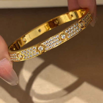 [Luna Brilliance]LOVE BRACELET 6.1MM DIAMOND-PAVED 10 BIG DIAMONDS