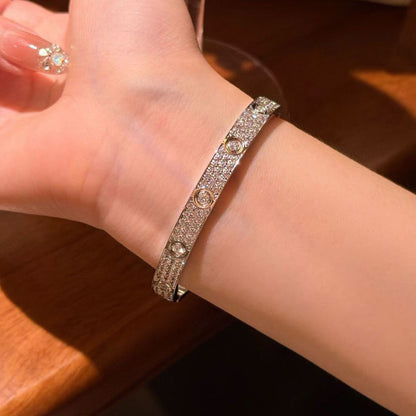 [Luna Brilliance]LOVE BRACELET 6.1MM DIAMOND-PAVED 10 BIG DIAMONDS