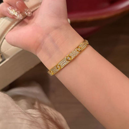 [Luna Brilliance]LOVE BRACELET 6.1MM DIAMOND-PAVED 10 BIG DIAMONDS