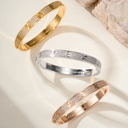 [Luna Brilliance]LOVE BRACELET 6.1MM DIAMOND-PAVED