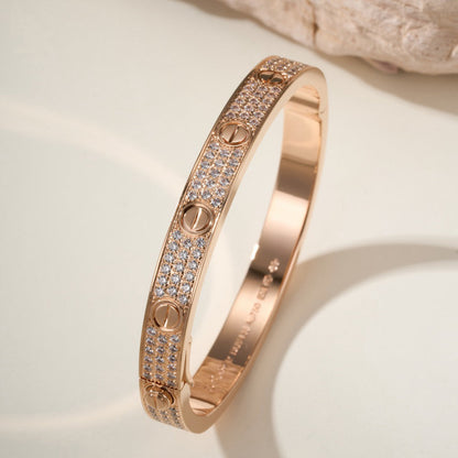 [Luna Brilliance]LOVE BRACELET 6.1MM DIAMOND-PAVED