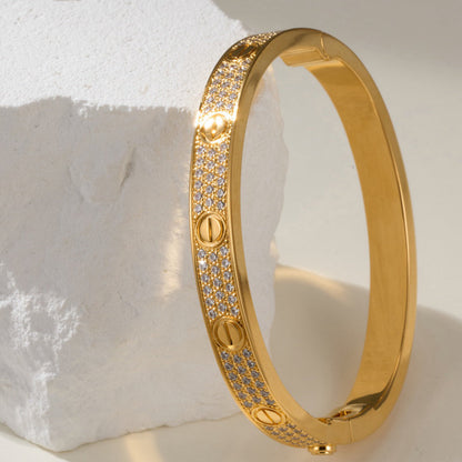 [Luna Brilliance]LOVE BRACELET 6.1MM DIAMOND-PAVED