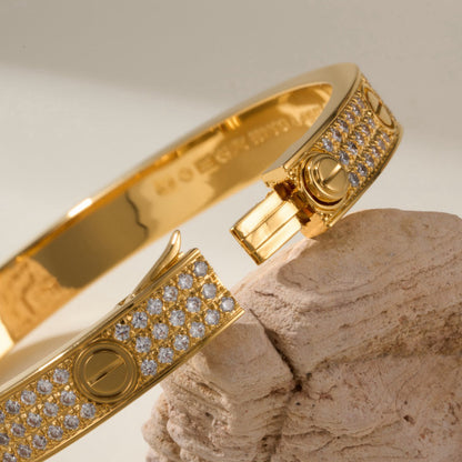 [Luna Brilliance]LOVE BRACELET 6.1MM DIAMOND-PAVED