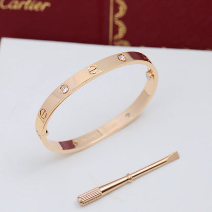 [Luna Brilliance]LOVE BRACELET 6.1MM 4 DIAMONDS