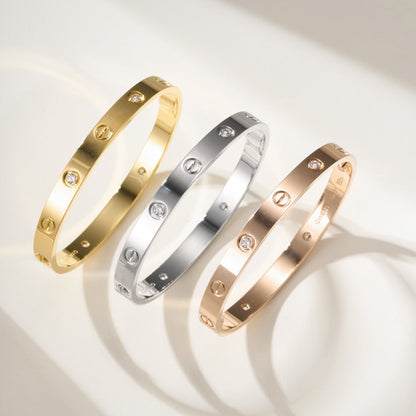 [Luna Brilliance]LOVE BRACELET 6.1MM 4 DIAMONDS
