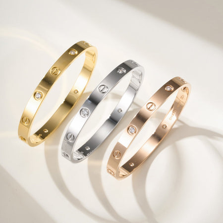 [Luna Brilliance]LOVE BRACELET 6.1MM 4 DIAMONDS