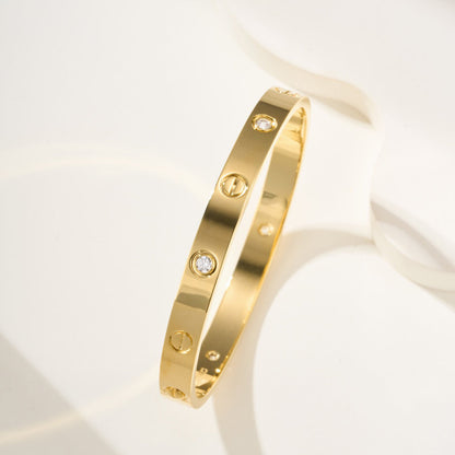 [Luna Brilliance]LOVE BRACELET 6.1MM 4 DIAMONDS