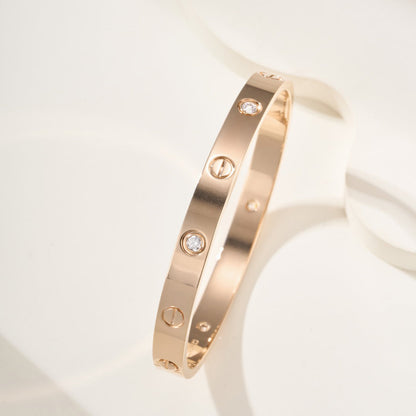 [Luna Brilliance]LOVE BRACELET 6.1MM 4 DIAMONDS