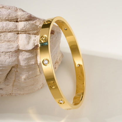 [Luna Brilliance]LOVE BRACELET 6.1MM 4 DIAMONDS