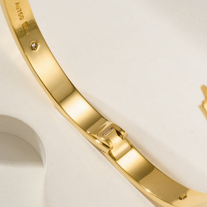 [Luna Brilliance]LOVE BRACELET 6.1MM 4 DIAMONDS