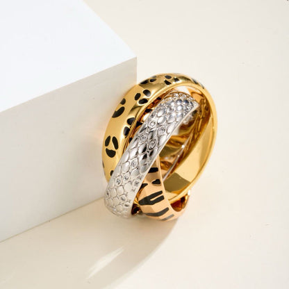 [Luna Brilliance] TRINITY  RING LEOPARD PRINT