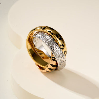 [Luna Brilliance] TRINITY  RING LEOPARD PRINT
