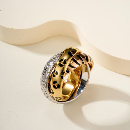 [Luna Brilliance] TRINITY  RING LEOPARD PRINT